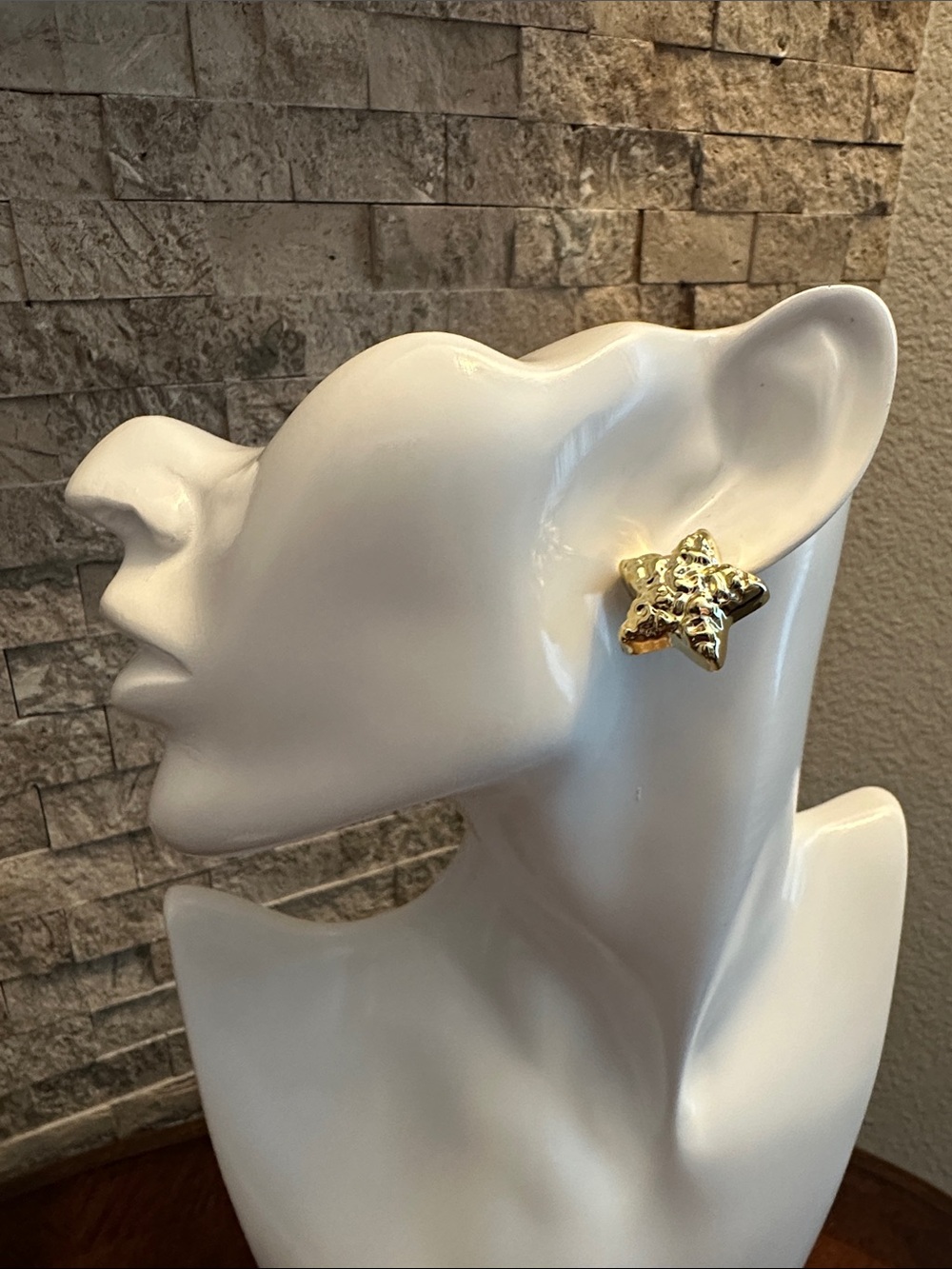 Gold Starburst Stud Earrings